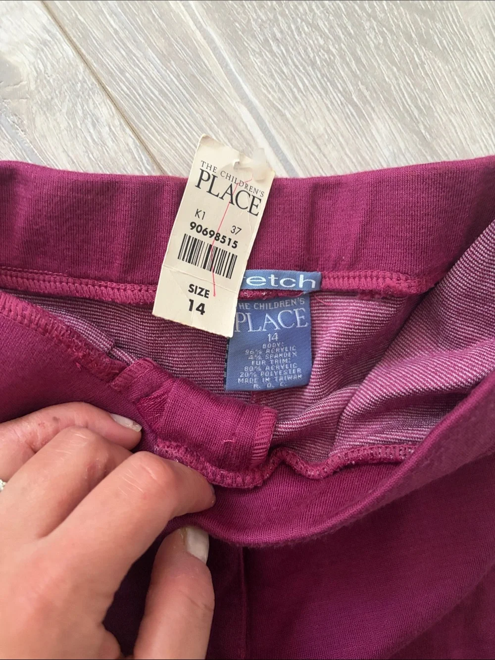 The Children's Place Plum Stretch Pants with Elastic Waist